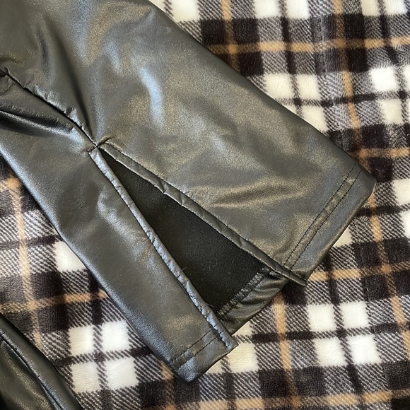 Shein Black Leather Flare Pants - Picture 4 of 4
